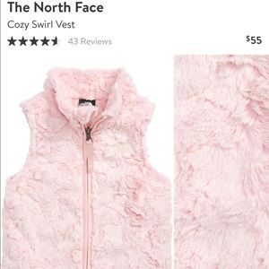 The North Face Girls Cozy Swirl Vest in Pink